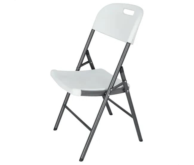 Silla Plegable Blanca y Gris